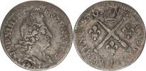 5 Sols (1/16 ecu) 1703 D - Lyon  "přeražba"           KM 337