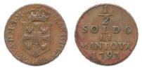 Cu 1/2 Soldo 1793 - pro Mantovu