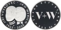 200 Kč 2005 - Voskovec a Werich           kapsle