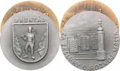 Plaketa "Za Zásluhy o rozvoj města Bruntál"   postříbřený bronz +