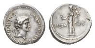Marcus Antonius.  Denarius circa mint moving with Marcus Antonius 41