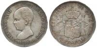 5 Pesetas 1890(90) MP-M      Y. 82_zc.nep.hr.