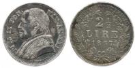 2 1/2 Lire 1867 R rok XXI         KM 1384     "R"