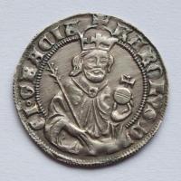 Karel IV. , stříbrný odražek dukátu,  novoražba Ag 999