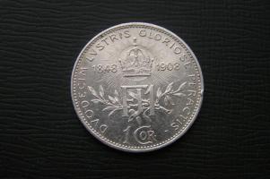 F.J. I. - 1 koruna 1908, jubilejní na 60 let vlády.