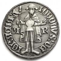 Jošt (1375-1411), Ag odražek dukátu,  novoražba Ag 999